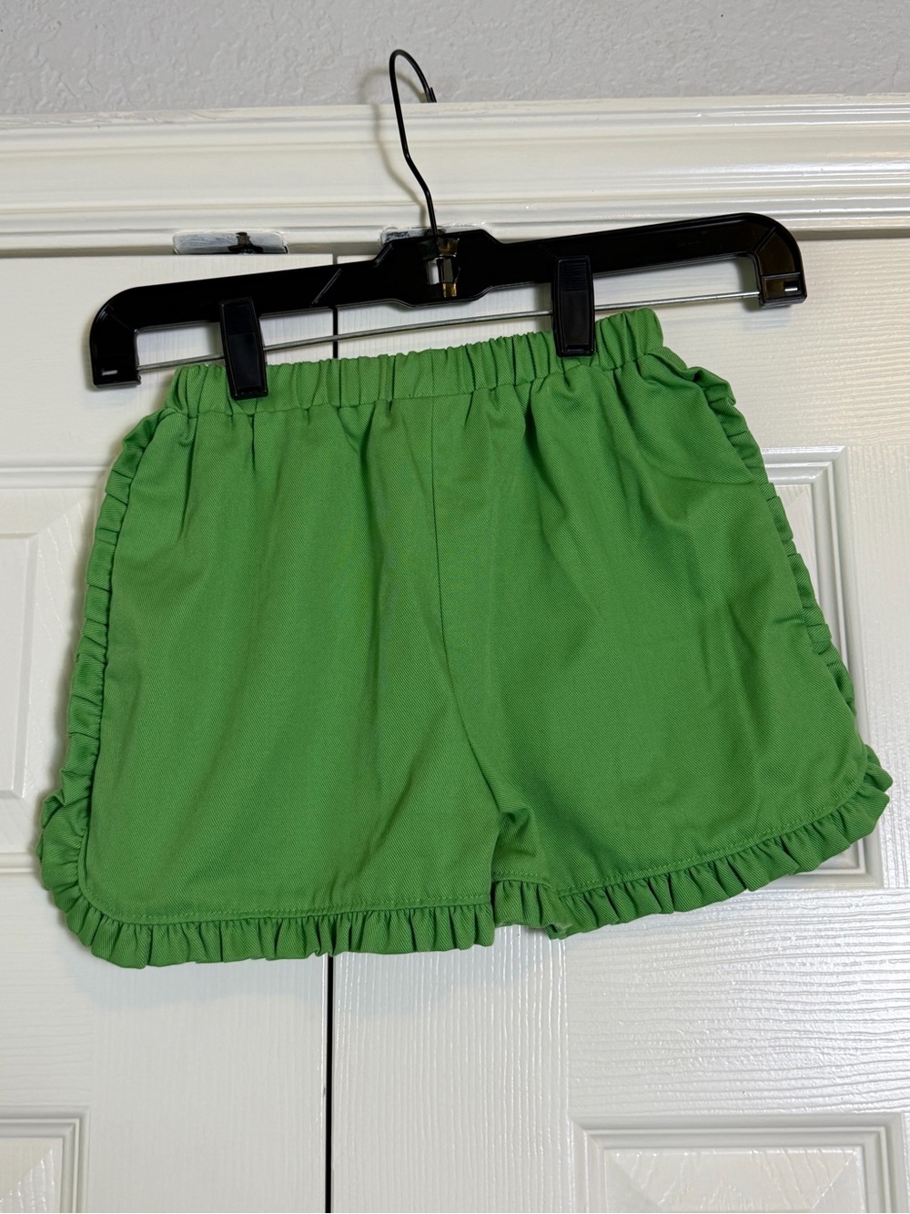 Little English Lime Green Ruffle-Trim Girls' Shorts - Picture 2 of 4